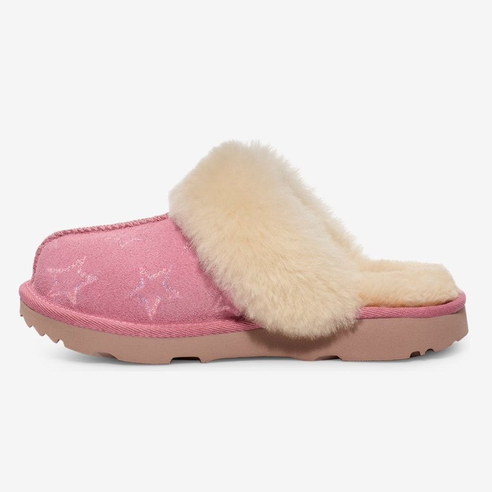 UGG big kids Cozy II Iridescent Stars Slippers - Picture 1 of 8